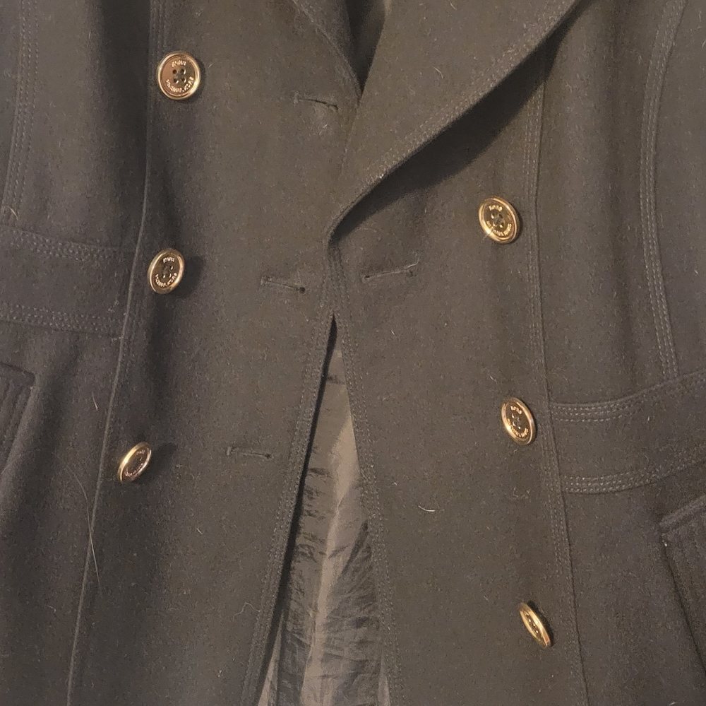 MICHAEL Michael Kors Black Coat w/ gold buttons - 14 - Picture 3 of 7